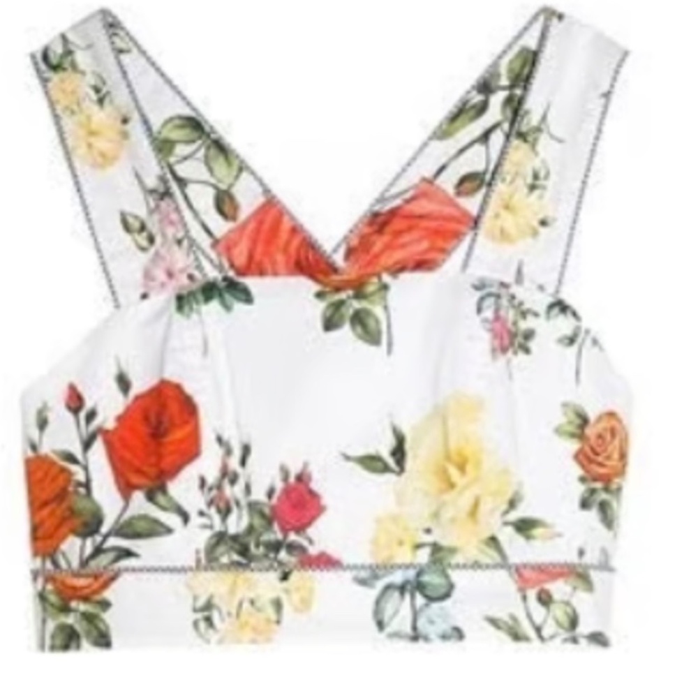 Rachel Antonoff Antonia Crop Top Jemma Rose 🌹 Floral NWT Size 2